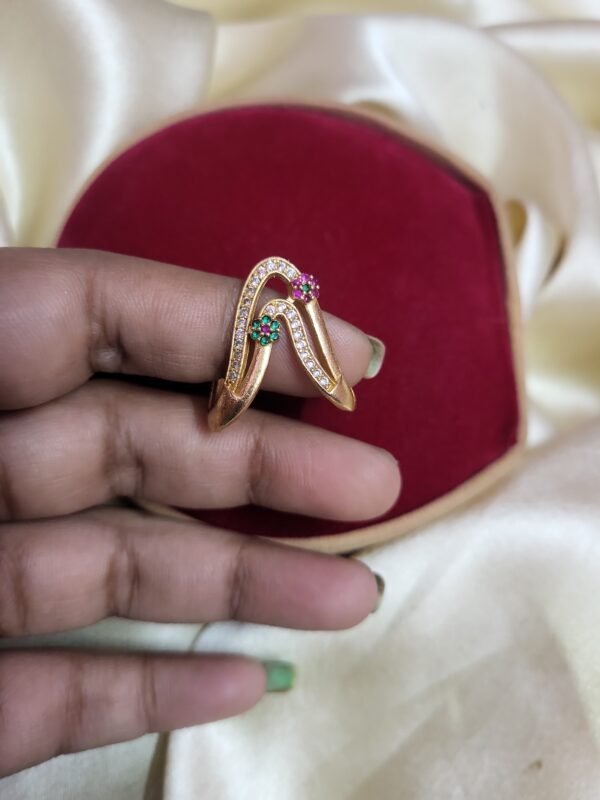 panchaloha vanki with gold polish